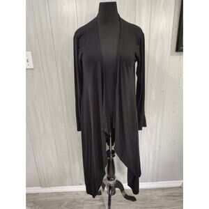 Women's Ooh La La Black Open Cardigan Rayon Blend Size 2xl Waterfall